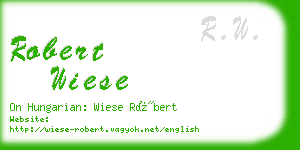 robert wiese business card